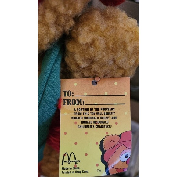 1988 McDonald’s Baby Fozzie Bear Plush – Jim Henson Muppet Babies  Toy Tag VTG - Picture 3 of 3